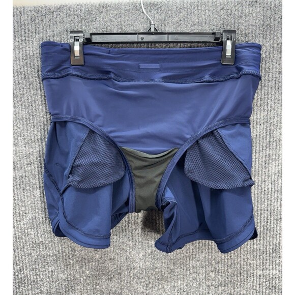 Lands’ End 5” Quick Dry Board Shorts Womens 12 Navy Blue Lined Swim Cover Up - Picture 3 of 9